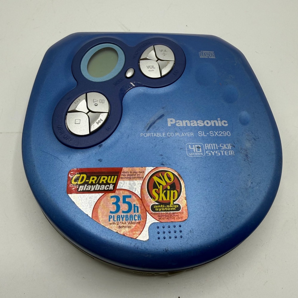 Panasonic Portable CD Player SL-SX290 Blue Anti-Skip For Parts Repair